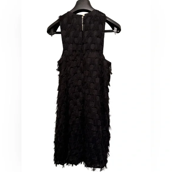 Anthropologie EUC Size 8 Pretty Black Sleeveless Fringe Cocktail Dress (0605) - Picture 3 of 12